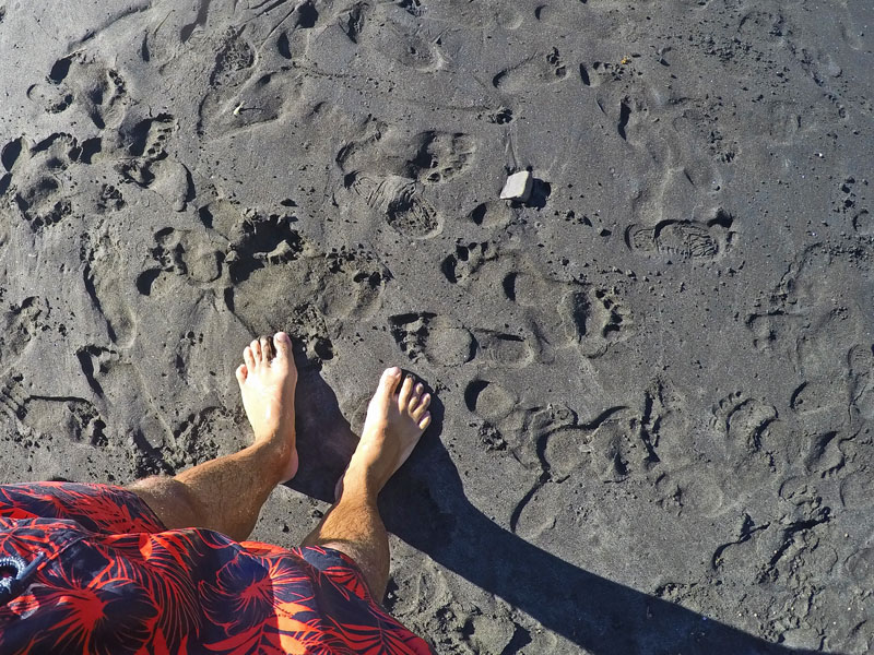 Black sand of Anse Noire