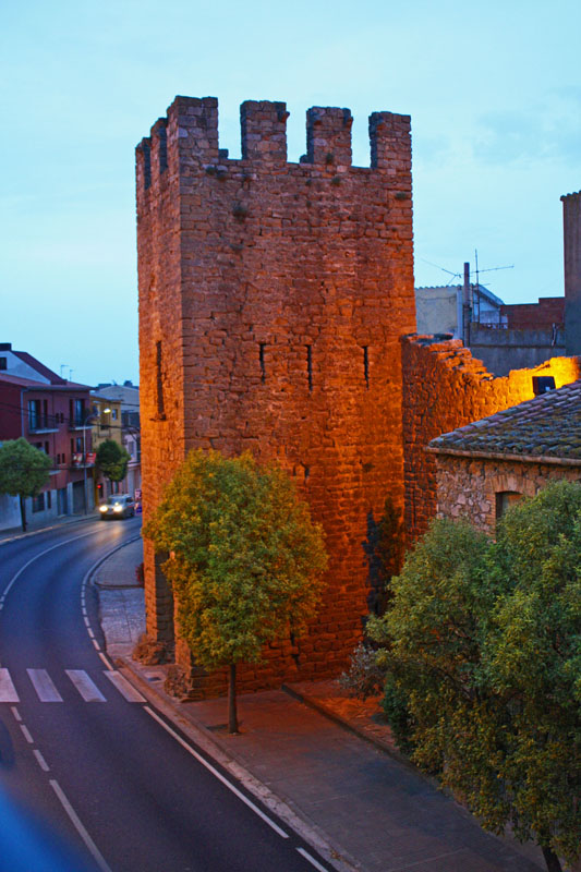 Medieval Tower on the streets of Torroella