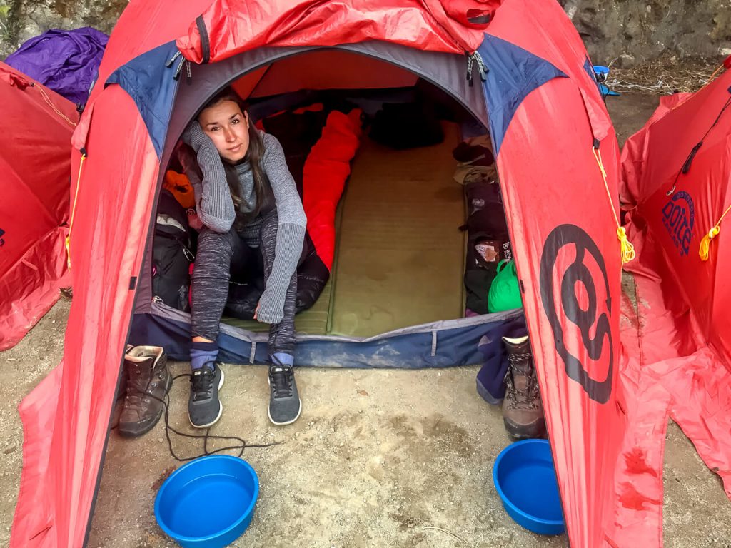 Tent on Inca trail