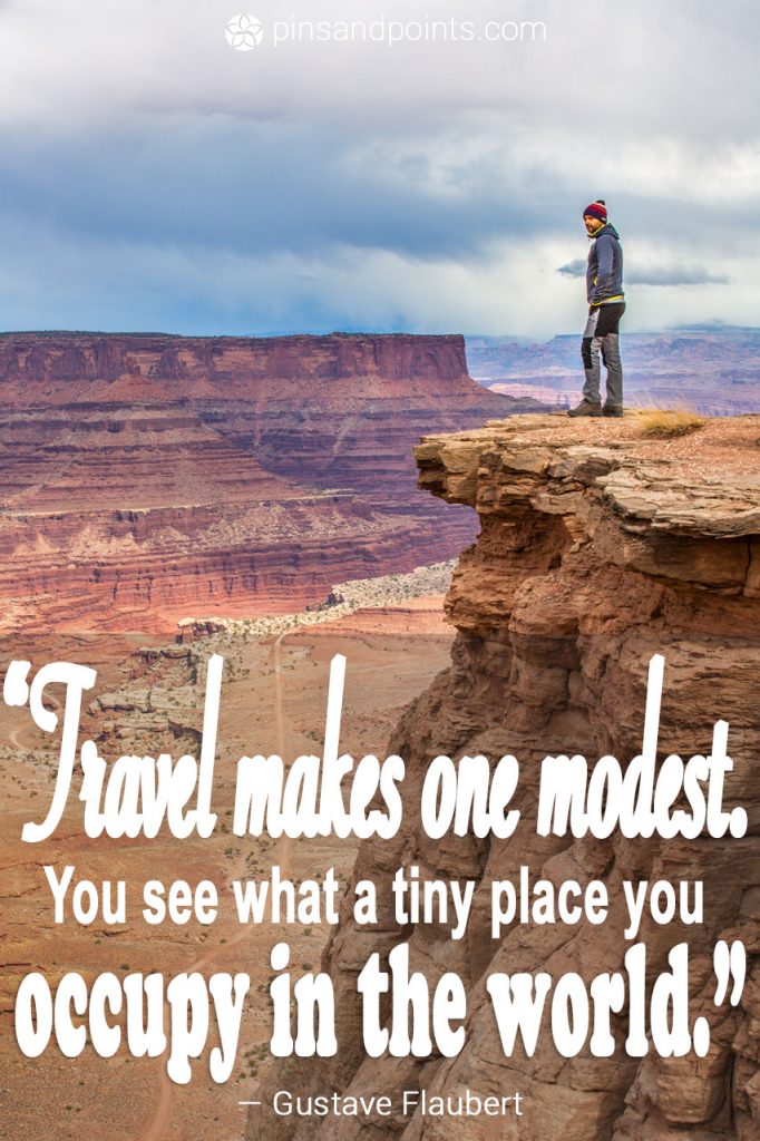 travel makes one modest