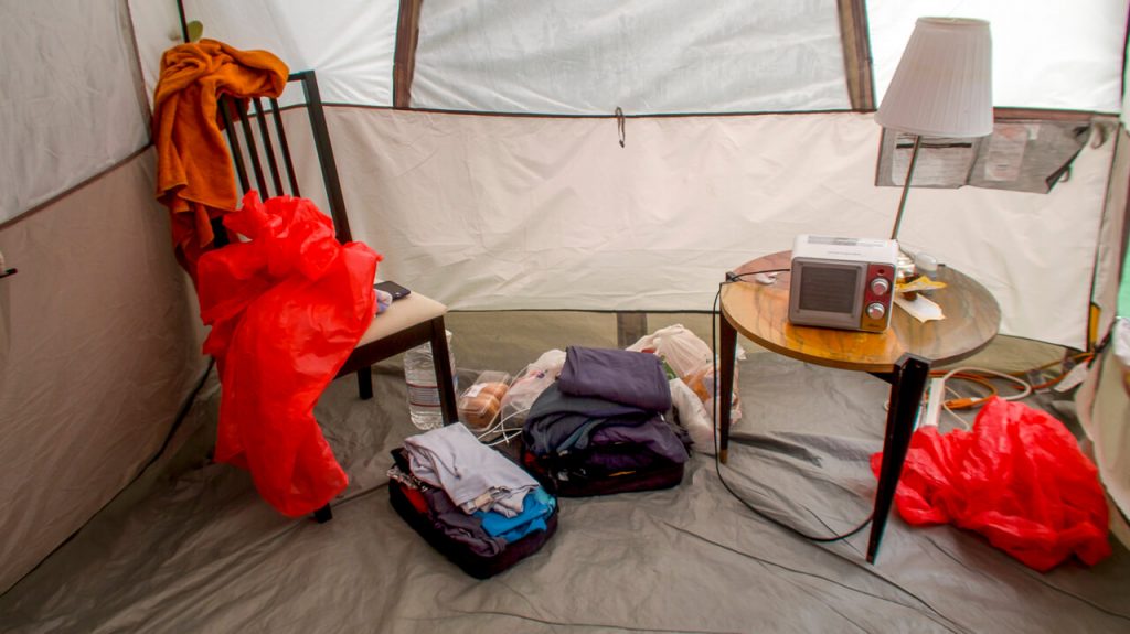 AirBnB tent in LA